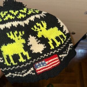 Polo by Ralph Lauren Black and Yellow Beanie